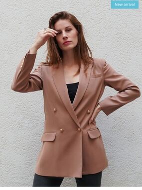 Mustard NEW EVAN 75 BLAZER Double-Breasted Blazer Jacket